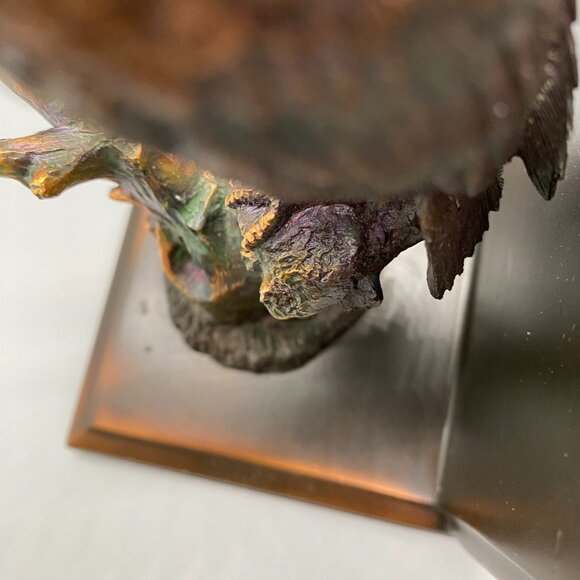 Wings of Glory Eagle on Tree Branch Copper Finish Bookend 4.25" x 7.5" - Picture 8 of 10